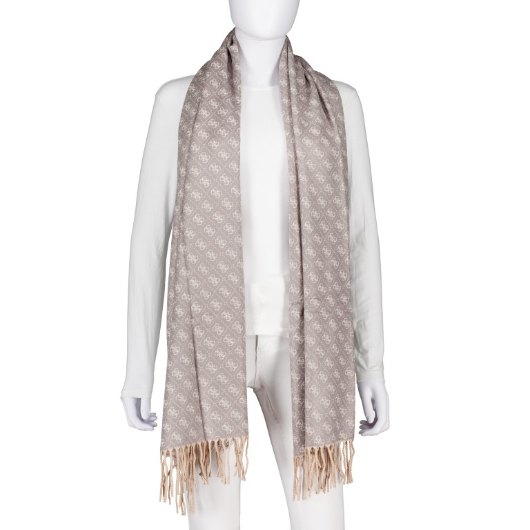 Schal 4G-Logo Grey, Farbe: grau, Marke: Guess, EAN: 7621806183440, Abmessungen in cm: 60x200x0.3, Bild 1 von 2