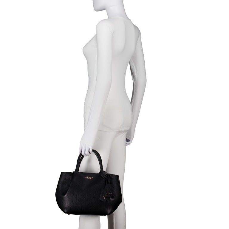 Handtasche Amorette Black, Farbe: schwarz, Marke: Guess, EAN: 0198659000219, Abmessungen in cm: 21x22x14, Bild 4 von 7