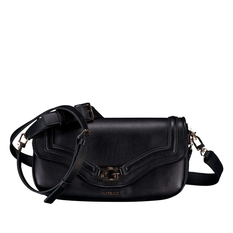 Umhängetasche Dea Black, Farbe: schwarz, Marke: Guess, EAN: 0190231994619, Abmessungen in cm: 27.5x17x8, Bild 1 von 8
