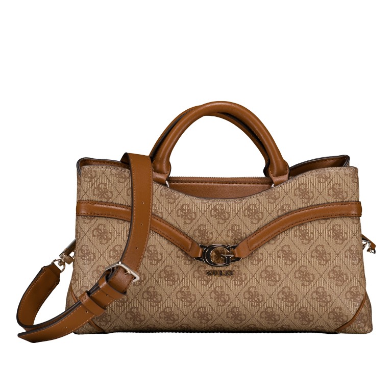 Handtasche Dea 4G-Logo Latte, Farbe: braun, Marke: Guess, EAN: 0190231994930, Abmessungen in cm: 32.5x19x11, Bild 1 von 7