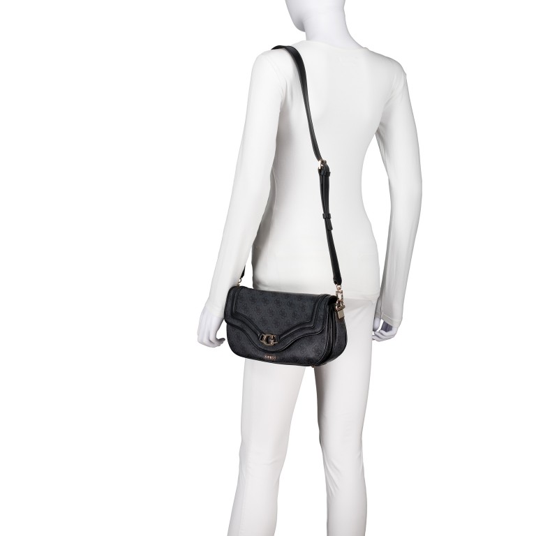 Umhängetasche Dea 4G-Logo Coal, Farbe: anthrazit, Marke: Guess, EAN: 0190231994961, Abmessungen in cm: 27.5x17x8, Bild 6 von 8