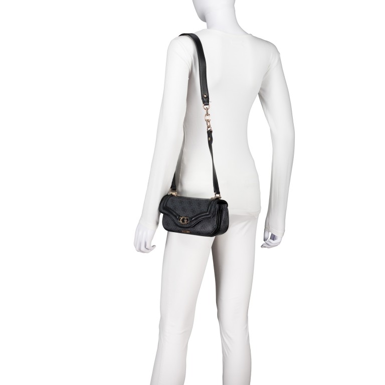 Umhängetasche Dea Mini 4G-Logo Coal, Farbe: anthrazit, Marke: Guess, EAN: 0198659012816, Abmessungen in cm: 21x14x6.5, Bild 4 von 6