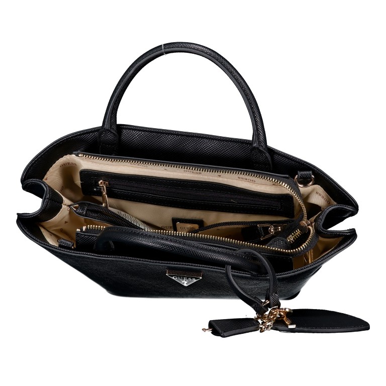 Handtasche Bolena Mini Black, Farbe: schwarz, Marke: Guess, EAN: 0190231994541, Abmessungen in cm: 18x15x11.5, Bild 7 von 7