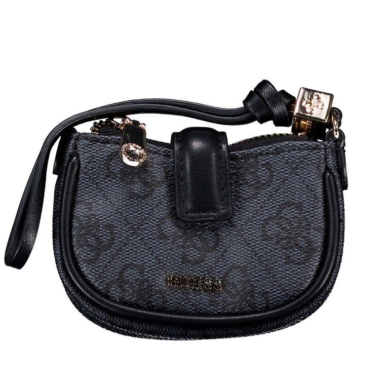 Schlüsseletui / Geldbörse Noelle II 4G-Logo Coal, Farbe: anthrazit, Marke: Guess, EAN: 7621806195689, Abmessungen in cm: 9.5x6.5x2, Bild 1 von 4