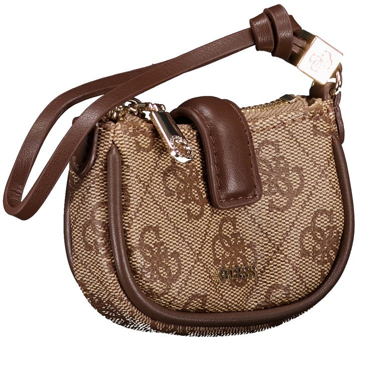 Schlüsseletui / Geldbörse Noelle II 4G-Logo Latte, Farbe: braun, Marke: Guess, EAN: 7621806195696, Abmessungen in cm: 9.5x6.5x2, Bild 2 von 4