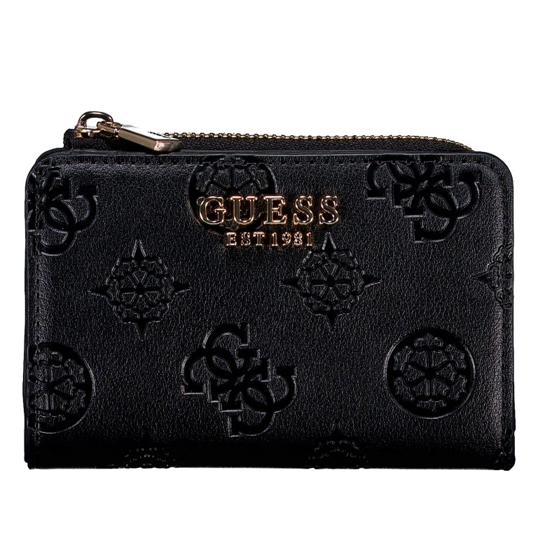 Geldbörse Laurel II 4G-Logo Peony Black, Farbe: schwarz, Marke: Guess, EAN: 0190231996446, Abmessungen in cm: 12.3x8x2, Bild 1 von 4