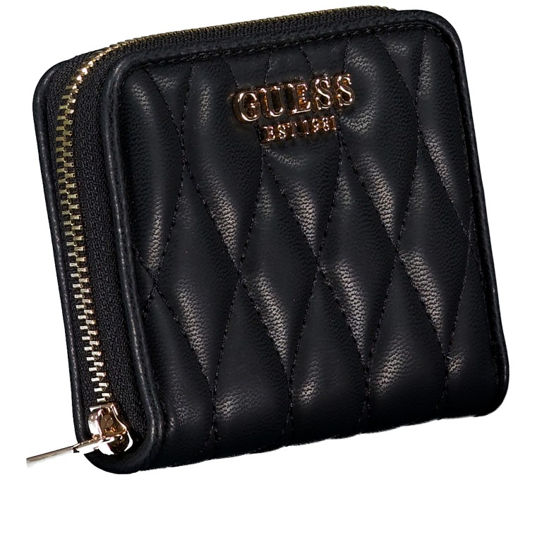 Geldbörse Valla Black, Farbe: schwarz, Marke: Guess, EAN: 0198659001735, Abmessungen in cm: 11x9.5x2.2, Bild 2 von 4
