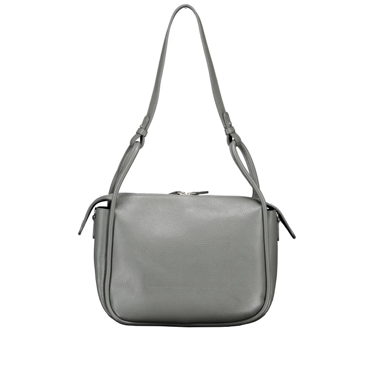 Beuteltasche Velours Dunkelgrau, Farbe: grau, Marke: Hausfelder Manufaktur, EAN: 4065646027121, Abmessungen in cm: 31x25.5x12.5, Bild 3 von 7