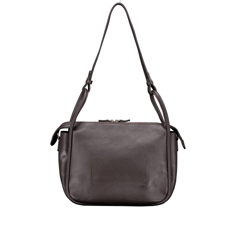 Beuteltasche Velours Dunkelbraun, Farbe: braun, Marke: Hausfelder Manufaktur, EAN: 4065646027145, Abmessungen in cm: 31x25.5x12.5, Bild 3 von 7
