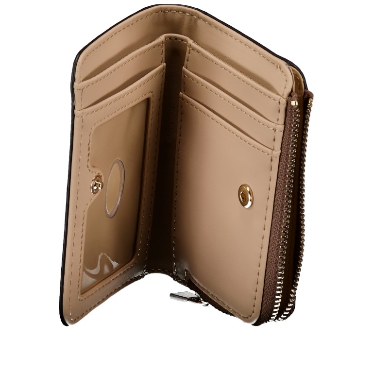 Geldbörse Laurel II 4G-Logo Latte, Farbe: braun, Marke: Guess, EAN: 0190231960577, Abmessungen in cm: 12.3x8x2, Bild 4 von 4