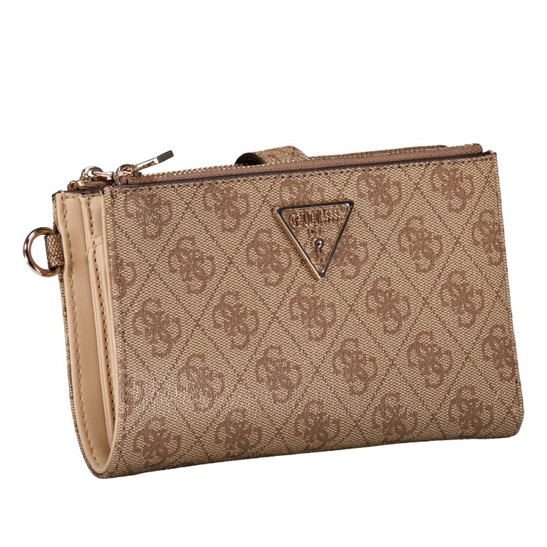 Geldbörse / Handytasche Laurel II 4G-Logo mit Griffschlaufe Latte, Farbe: braun, Marke: Guess, EAN: 0190231977834, Abmessungen in cm: 18.5x11x2.5, Bild 2 von 5