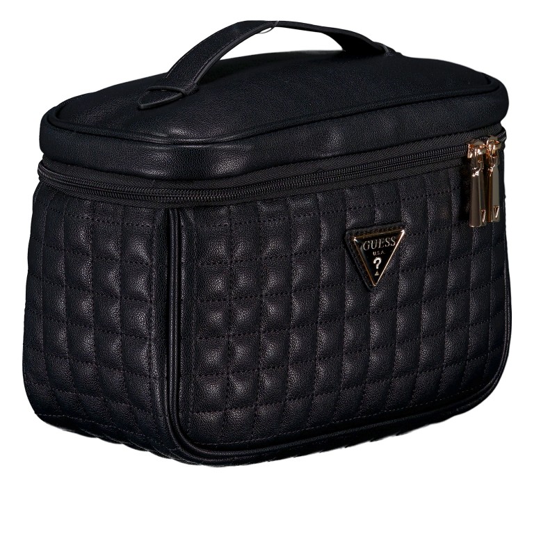 Kosmetikkoffer Nadira Travel Black, Farbe: schwarz, Marke: Guess, EAN: 0198659004828, Abmessungen in cm: 25.5x17.5x12, Bild 2 von 5