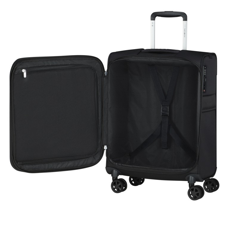 Koffer Urbify Spinner 55 expandable Black, Farbe: schwarz, Marke: Samsonite, EAN: 5400520263469, Abmessungen in cm: 40x55x23, Bild 8 von 17