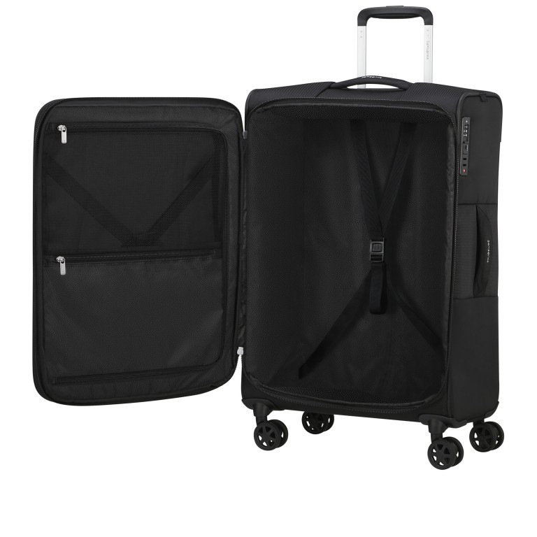 Trolley Urbify Spinner 68 expandable Black, Farbe: schwarz, Marke: Samsonite, EAN: 5400520263506, Abmessungen in cm: 43x68x27, Bild 8 von 11