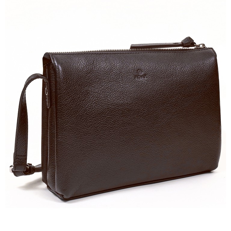 Umhängetasche Riva Lotta Dark Brown, Farbe: braun, Marke: Adax, EAN: 5705483268149, Abmessungen in cm: 24x18x6, Bild 2 von 4