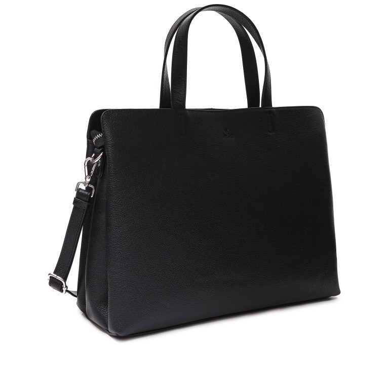 Handtasche Riva Terese Black, Farbe: schwarz, Marke: Adax, EAN: 5705483268170, Abmessungen in cm: 36.5x28x12.5, Bild 2 von 4
