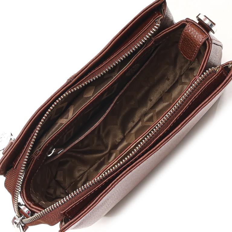 Umhängetasche Cormorano Sia Walnut, Farbe: cognac, Marke: Adax, EAN: 5705483174020, Abmessungen in cm: 23x22x7, Bild 6 von 6