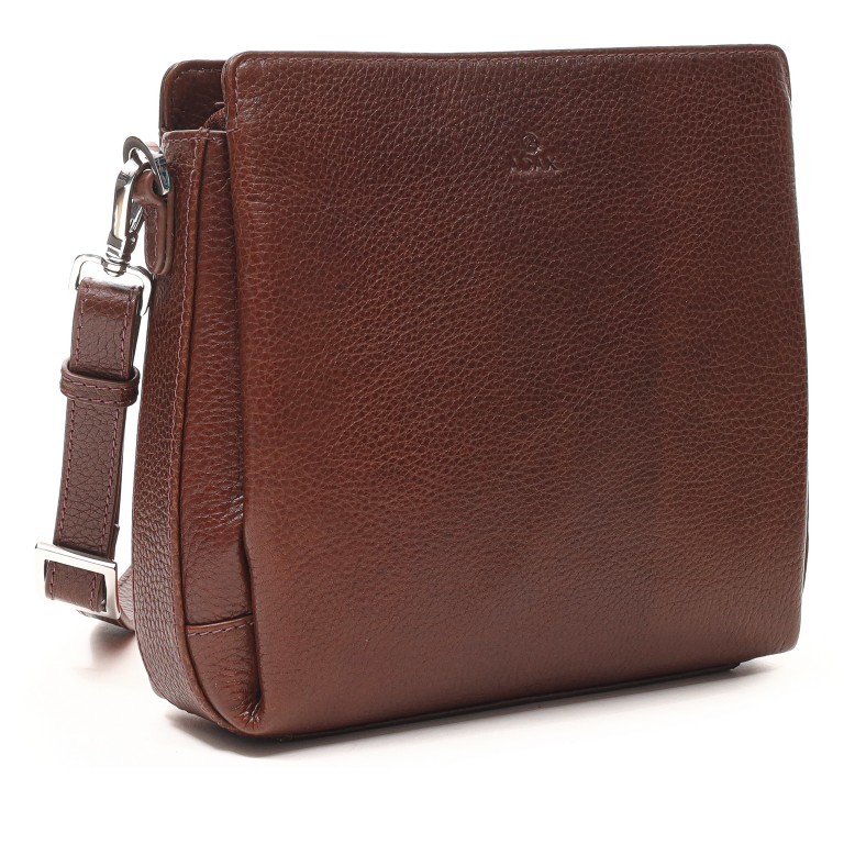 Umhängetasche Cormorano Sia Walnut, Farbe: cognac, Marke: Adax, EAN: 5705483174020, Abmessungen in cm: 23x22x7, Bild 2 von 6