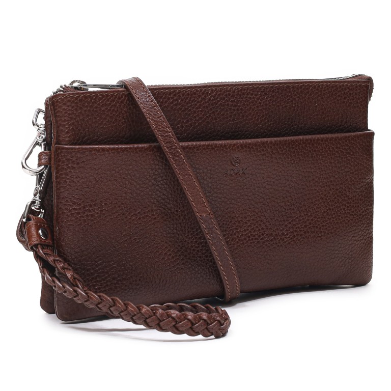 Umhängetasche / Clutch Cormorano Silja Walnut, Farbe: cognac, Marke: Adax, EAN: 5705483172675, Abmessungen in cm: 23x14x3, Bild 2 von 5