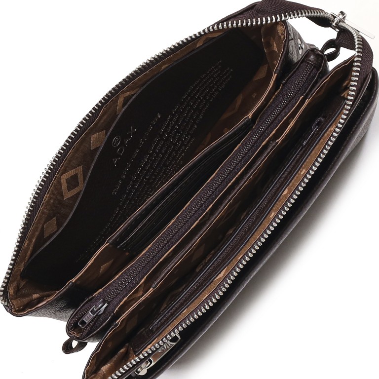 Umhängetasche / Clutch Cormorano Silja Chocolate, Farbe: braun, Marke: Adax, EAN: 5705483189949, Abmessungen in cm: 23x14x3, Bild 5 von 5