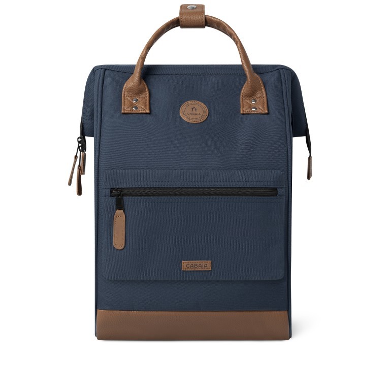 Rucksack Adventurer Large Chicago mit zwei auswechselbaren Vortaschen Navy, Farbe: blau/petrol, Marke: Cabaia, EAN: 3701328319443, Abmessungen in cm: 29x46x17, Bild 3 von 10