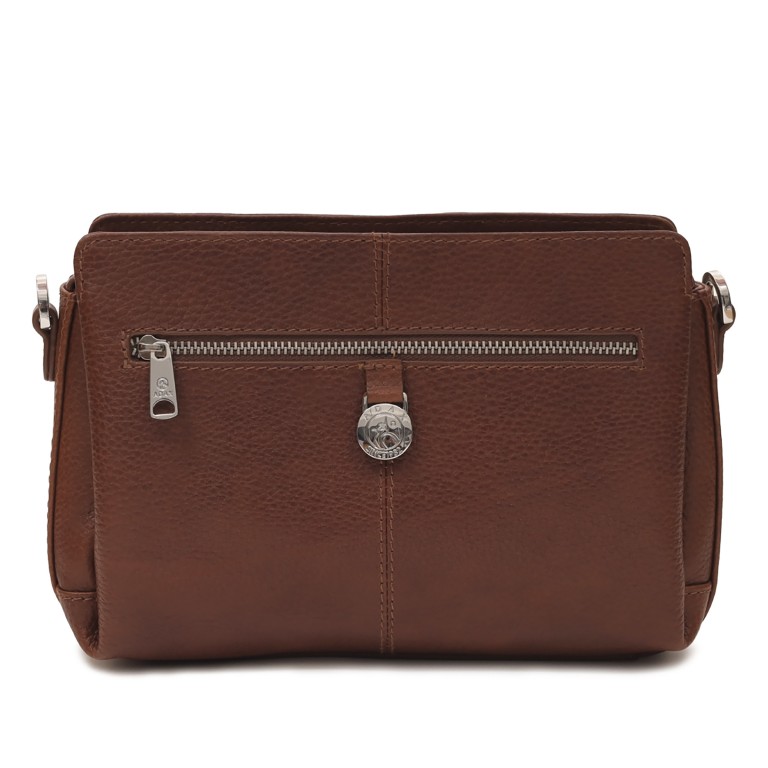 Umhängetasche Cormorano Dea Walnut, Farbe: cognac, Marke: Adax, EAN: 5705483273112, Abmessungen in cm: 24x16x8, Bild 3 von 7