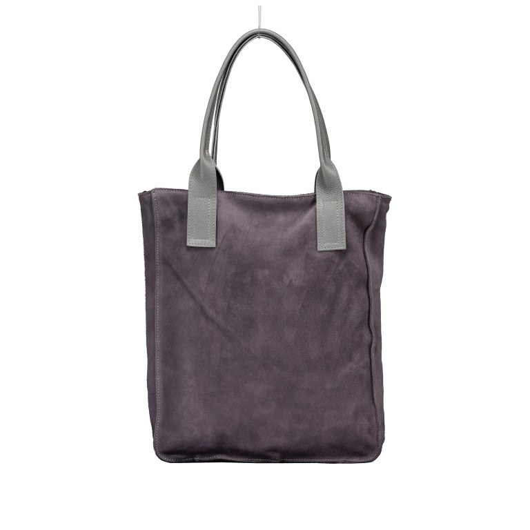 Shopper Velours Dunkelgrau, Farbe: grau, Marke: Hausfelder Manufaktur, EAN: 4065646027213, Abmessungen in cm: 32x39x11, Bild 3 von 7