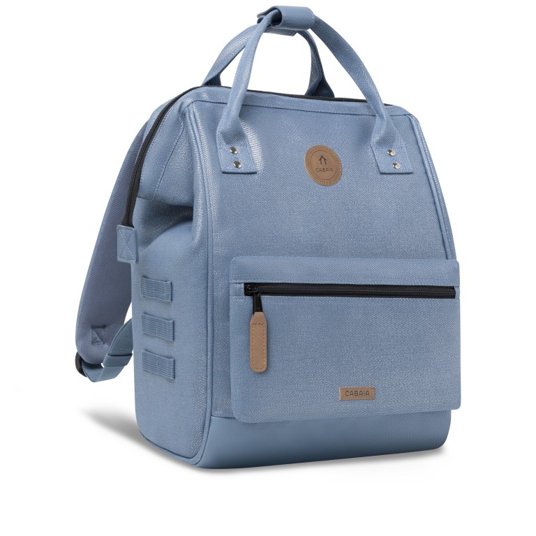 Rucksack Adventurer Medium Davos mit zwei auswechselbaren Vortaschen Blau, Farbe: blau/petrol, Marke: Cabaia, EAN: 3667022017552, Abmessungen in cm: 27x41x16, Bild 4 von 12