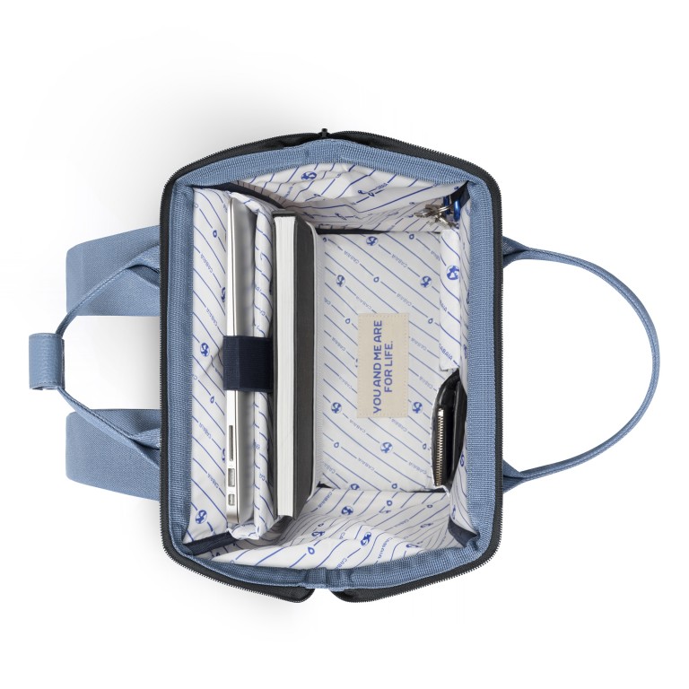 Rucksack Adventurer Medium Davos mit zwei auswechselbaren Vortaschen Blau, Farbe: blau/petrol, Marke: Cabaia, EAN: 3667022017552, Abmessungen in cm: 27x41x16, Bild 10 von 12