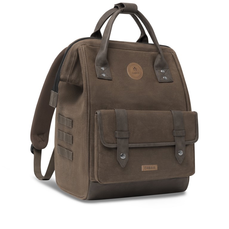 Rucksack Adventurer Medium Soyo mit zwei auswechselbaren Vortaschen Dunkelbraun, Farbe: braun, Marke: Cabaia, EAN: 3667022017712, Abmessungen in cm: 27x41x16, Bild 4 von 12