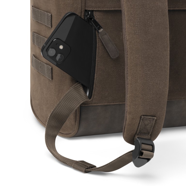 Rucksack Adventurer Medium Soyo mit zwei auswechselbaren Vortaschen Dunkelbraun, Farbe: braun, Marke: Cabaia, EAN: 3667022017712, Abmessungen in cm: 27x41x16, Bild 12 von 12