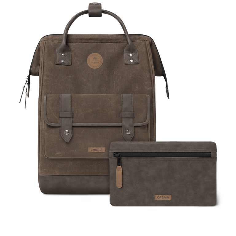 Rucksack Adventurer Large Soyo mit zwei auswechselbaren Vortaschen Dunkelbraun, Farbe: braun, Marke: Cabaia, EAN: 3667022017392, Abmessungen in cm: 29x49x17, Bild 1 von 10