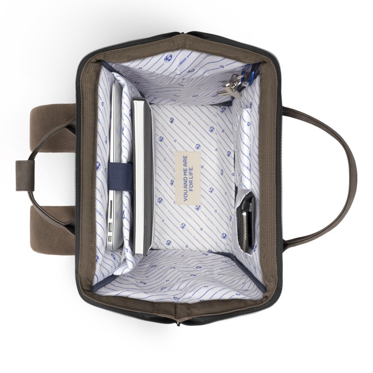 Rucksack Adventurer Large Soyo mit zwei auswechselbaren Vortaschen Dunkelbraun, Farbe: braun, Marke: Cabaia, EAN: 3667022017392, Abmessungen in cm: 29x49x17, Bild 8 von 10