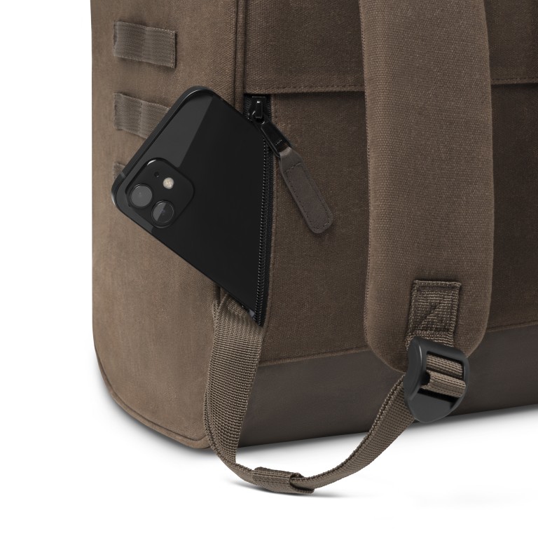 Rucksack Adventurer Large Soyo mit zwei auswechselbaren Vortaschen Dunkelbraun, Farbe: braun, Marke: Cabaia, EAN: 3667022017392, Abmessungen in cm: 29x49x17, Bild 10 von 10