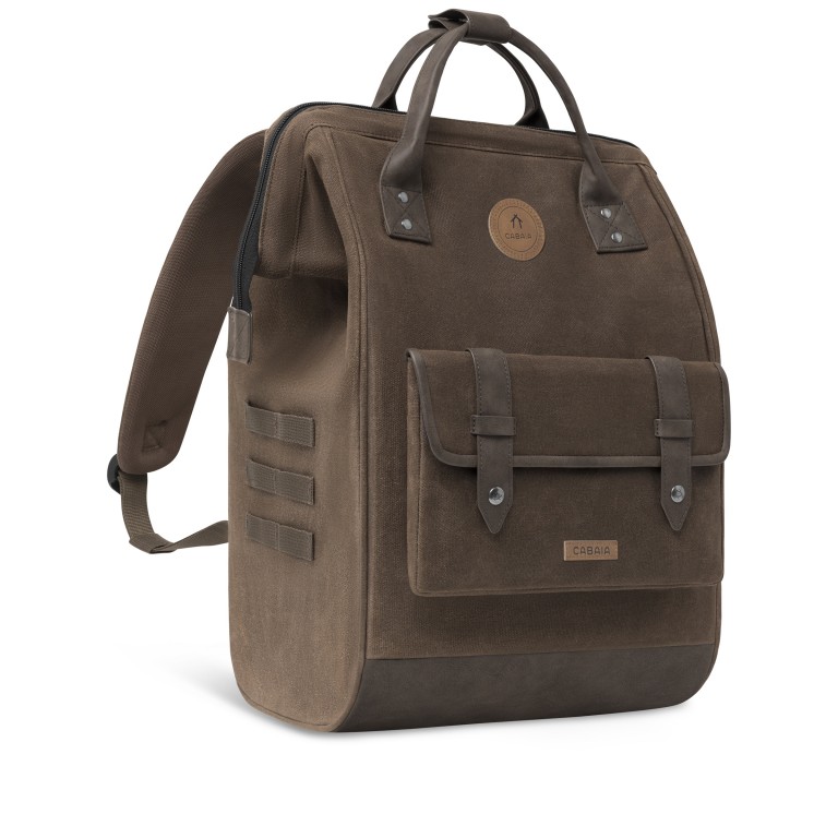 Rucksack Adventurer Large Soyo mit zwei auswechselbaren Vortaschen Dunkelbraun, Farbe: braun, Marke: Cabaia, EAN: 3667022017392, Abmessungen in cm: 29x49x17, Bild 4 von 10