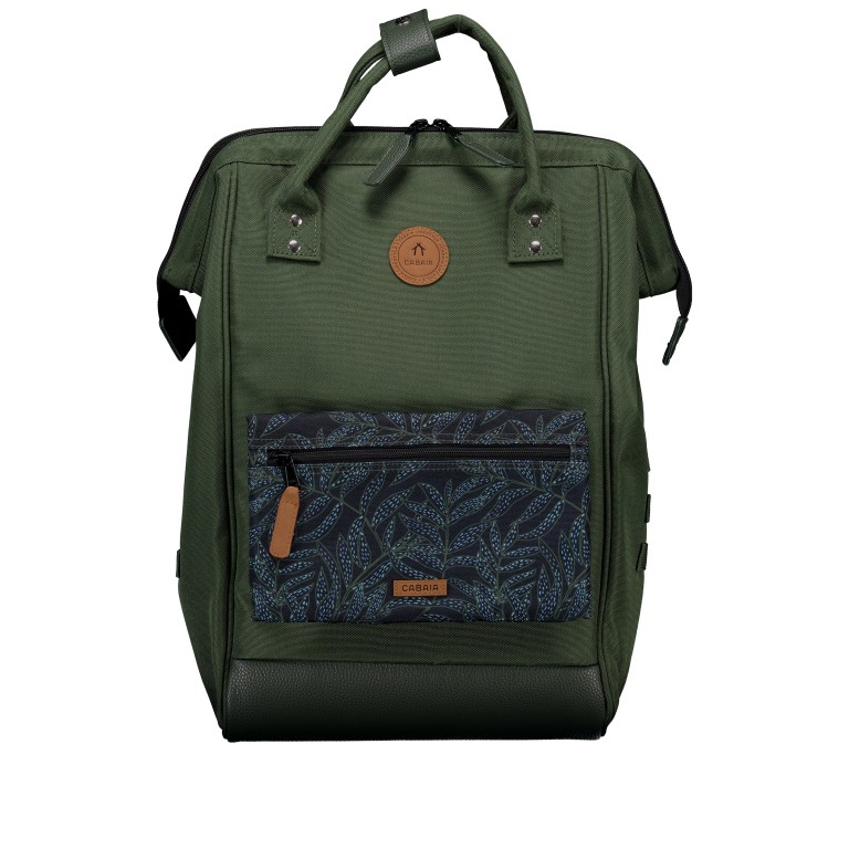 Rucksack Adventurer Large Coromandel mit zwei auswechselbaren Vortaschen Dunkelgrün, Farbe: grün/oliv, Marke: Cabaia, EAN: 3667022017491, Abmessungen in cm: 29x46x17, Bild 2 von 10