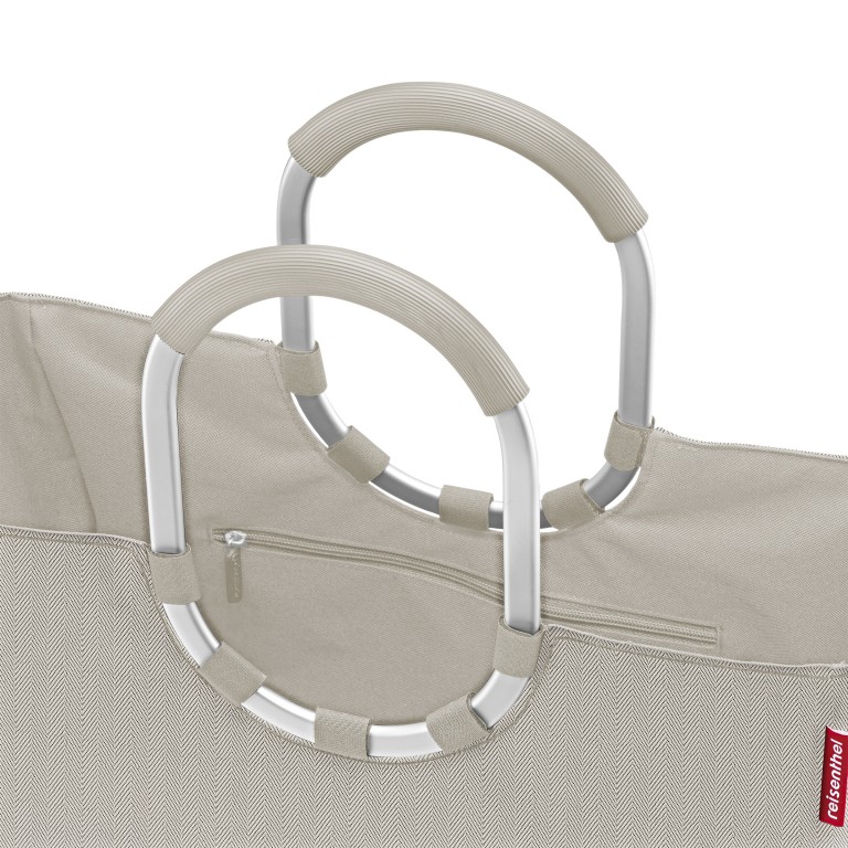 Tasche Loopshopper L Heringbone Sand, Farbe: beige, Marke: Reisenthel, EAN: 4012013736360, Abmessungen in cm: 46x34.5x25, Bild 5 von 5