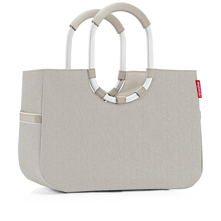 Tasche Loopshopper L Heringbone Sand, Farbe: beige, Marke: Reisenthel, EAN: 4012013736360, Abmessungen in cm: 46x34.5x25, Bild 2 von 5
