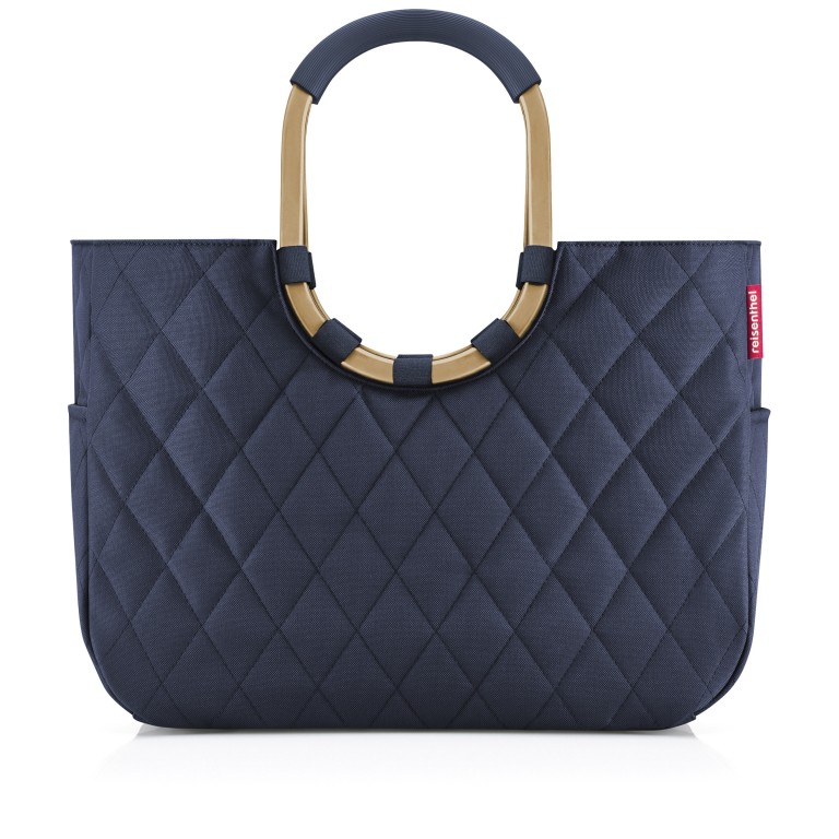 Tasche Loopshopper L Frame Rhombus Midnight Gold, Farbe: blau/petrol, Marke: Reisenthel, EAN: 4012013733116, Abmessungen in cm: 46x34.5x25, Bild 1 von 5