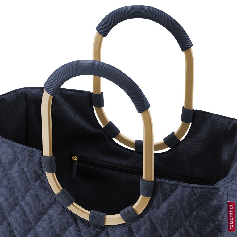Tasche Loopshopper L Frame Rhombus Midnight Gold, Farbe: blau/petrol, Marke: Reisenthel, EAN: 4012013733116, Abmessungen in cm: 46x34.5x25, Bild 5 von 5