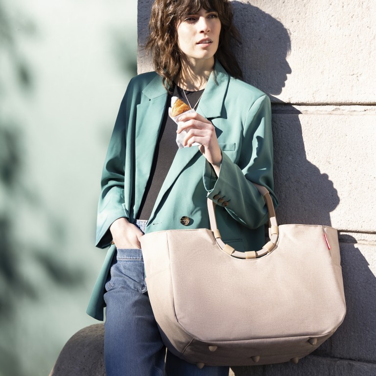 Tasche Loopshopper L Frame Twist Coffee, Farbe: beige, Marke: Reisenthel, EAN: 4012013727979, Abmessungen in cm: 46x34.5x25, Bild 3 von 5