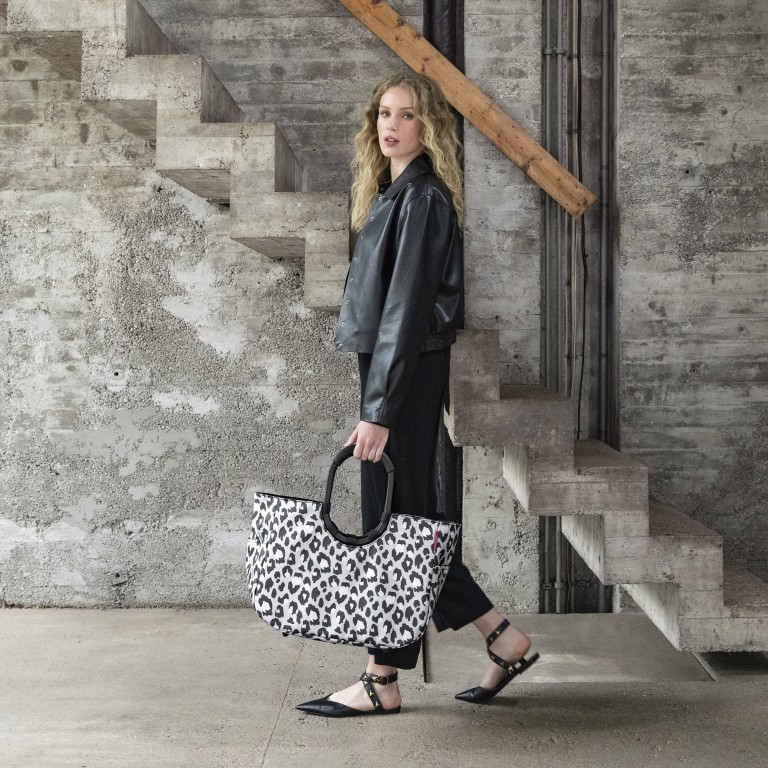 Tasche Loopshopper L Frame Leo Nero, Farbe: grau, Marke: Reisenthel, EAN: 4012013741418, Abmessungen in cm: 46x34.5x8, Bild 4 von 8