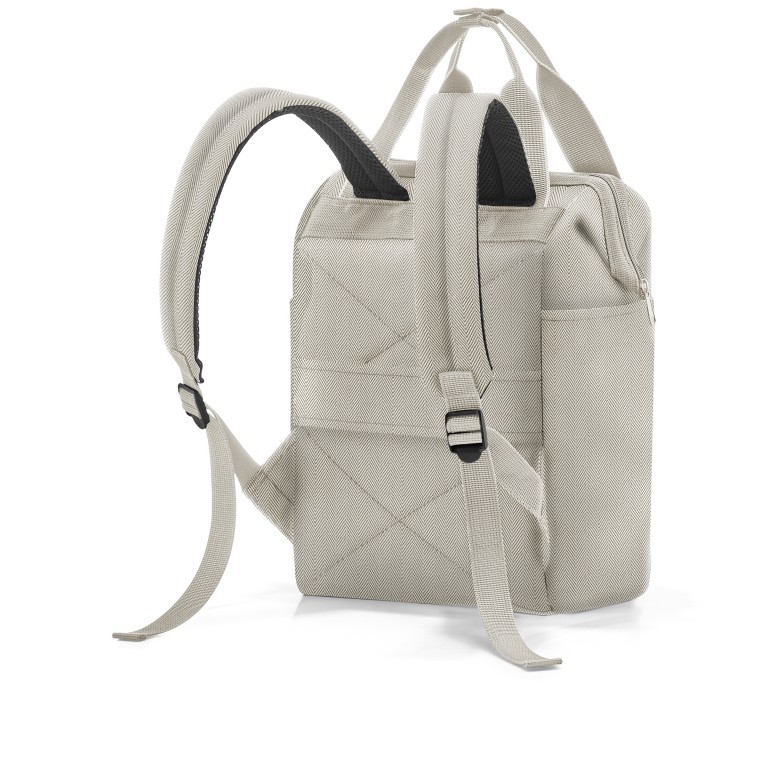 Rucksack Allrounder R Heringbone Sand, Farbe: beige, Marke: Reisenthel, EAN: 4012013737039, Abmessungen in cm: 31x39x17, Bild 2 von 4