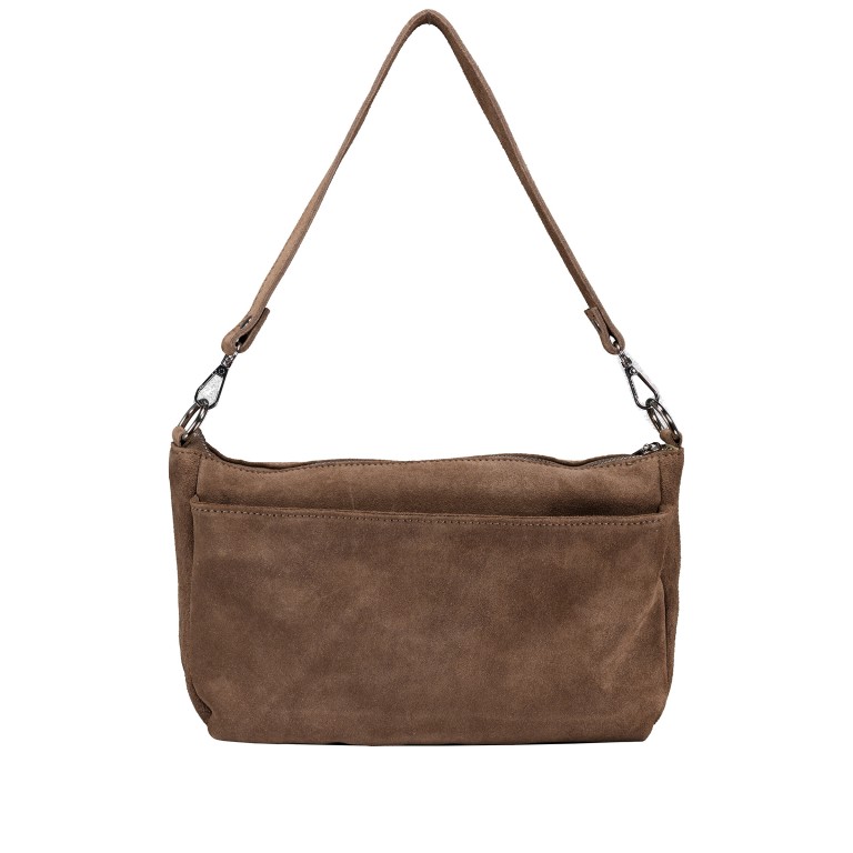 Umhängetasche Velours Taupe, Farbe: taupe/khaki, Marke: Hausfelder Manufaktur, EAN: 4065646027244, Abmessungen in cm: 29x17.5x10.5, Bild 3 von 7