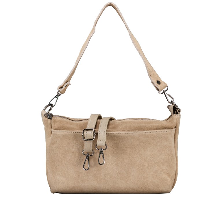 Umhängetasche Velours Sand, Farbe: beige, Marke: Hausfelder Manufaktur, EAN: 4065646027251, Abmessungen in cm: 29x17.5x10.5, Bild 1 von 7