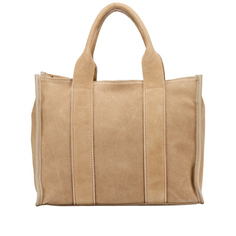 Handtasche Velours Sand, Farbe: beige, Marke: Hausfelder Manufaktur, EAN: 4065646027275, Abmessungen in cm: 32x24.5x15, Bild 3 von 8