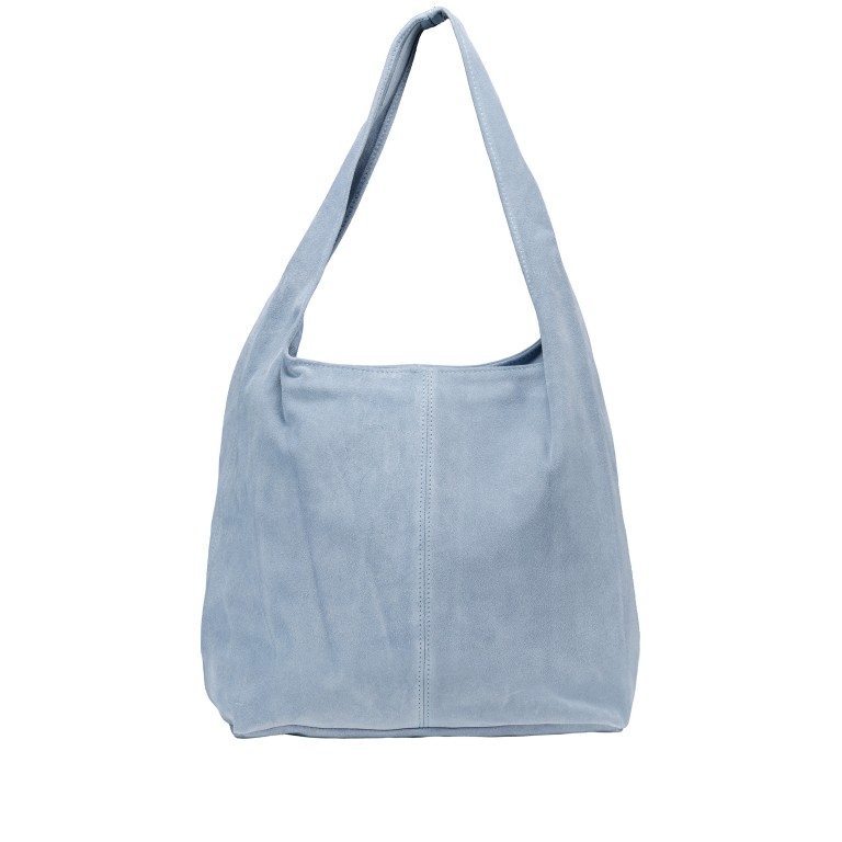 Beuteltasche Velours Hellblau, Farbe: blau/petrol, Marke: Hausfelder Manufaktur, EAN: 4065646027299, Abmessungen in cm: 32.5x32x17, Bild 1 von 5