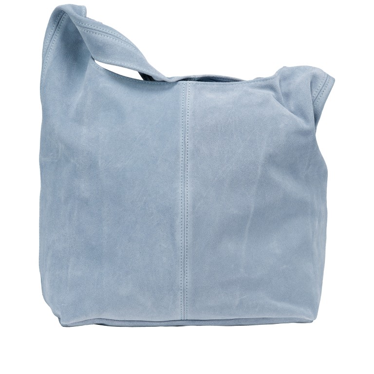 Beuteltasche Velours Hellblau, Farbe: blau/petrol, Marke: Hausfelder Manufaktur, EAN: 4065646027299, Abmessungen in cm: 32.5x32x17, Bild 1 von 5