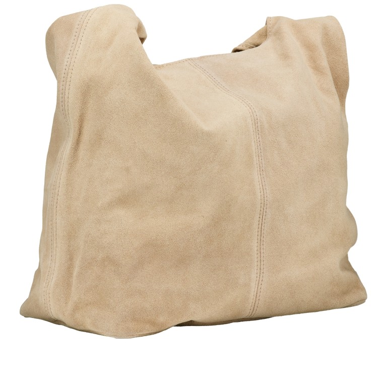 Beuteltasche Velours Sand, Farbe: beige, Marke: Hausfelder Manufaktur, EAN: 4065646027305, Abmessungen in cm: 32.5x32x17, Bild 2 von 5