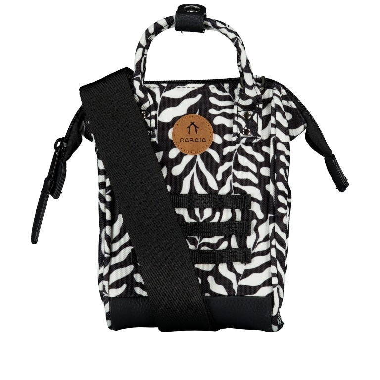 Umhängetasche Nano Bag Luanda Schwarz Weiß, Farbe: weiß, Marke: Cabaia, EAN: 3667022015190, Abmessungen in cm: 12x18x8.5, Bild 2 von 8